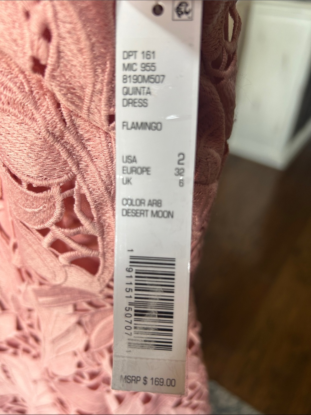 Antonio Melani Quinta Dress Pink Floral Lace Midi Dress NWT Size 2 - Picture 2 of 10
